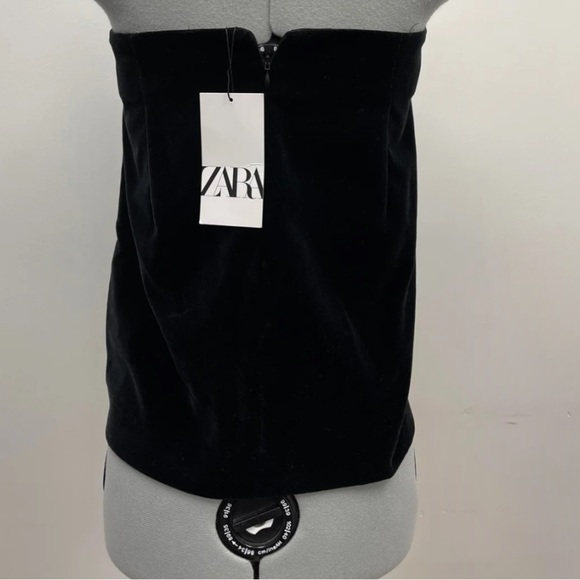 ZARA NWT velvet strapless top 💞 - Picture 2 of 2